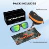 imageKastKing Chippewa Polarized Fishing Sunglasses UV400 Protection Full Wrap Frame Sports Cycling Sunglasses 10mm TAC LensesF Gloss Black Frame  Chartruesse Mirror