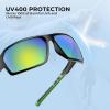 imageKastKing Chippewa Polarized Fishing Sunglasses UV400 Protection Full Wrap Frame Sports Cycling Sunglasses 10mm TAC LensesF Gloss Black Frame  Chartruesse Mirror