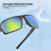 imageKastKing Chippewa Polarized Fishing Sunglasses UV400 Protection Full Wrap Frame Sports Cycling Sunglasses 10mm TAC LensesG Gloss Tal Brown  Silver Frame  Chartruesse Mirror