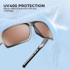 imageKastKing Chippewa Polarized Fishing Sunglasses UV400 Protection Full Wrap Frame Sports Cycling Sunglasses 10mm TAC LensesH Gloss Metalic Gun Frame  Coppersilver Mirror