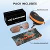 imageKastKing Chippewa Polarized Fishing Sunglasses UV400 Protection Full Wrap Frame Sports Cycling Sunglasses 10mm TAC LensesH Gloss Metalic Gun Frame  Coppersilver Mirror