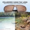 imageKastKing Chippewa Polarized Fishing Sunglasses UV400 Protection Full Wrap Frame Sports Cycling Sunglasses 10mm TAC LensesI Gloss Clear Grey Frame  Brown Mirror