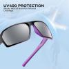 imageKastKing Chippewa Polarized Fishing Sunglasses UV400 Protection Full Wrap Frame Sports Cycling Sunglasses 10mm TAC LensesJ Gloss Black Purple Backspray Frame  Smoke Mirror