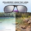 imageKastKing Chippewa Polarized Fishing Sunglasses UV400 Protection Full Wrap Frame Sports Cycling Sunglasses 10mm TAC LensesJ Gloss Black Purple Backspray Frame  Smoke Mirror