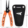 imageKastKing Cutthroat 7 inch Fishing Split Ring Pliers 420 Stainless Steel Fishing Tools Saltwater Resistant Fishing Gear Tungsten Carbide CuttersOrange