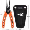 imageKastKing Cutthroat 7 inch Fishing Split Ring Pliers 420 Stainless Steel Fishing Tools Saltwater Resistant Fishing Gear Tungsten Carbide CuttersOrange