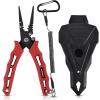 imageKastKing Cutthroat 7 inch Fishing Split Ring Pliers 420 Stainless Steel Fishing Tools Saltwater Resistant Fishing Gear Tungsten Carbide CuttersRed
