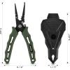 imageKastKing Cutthroat 7 inch Fishing Split Ring Pliers 420 Stainless Steel Fishing Tools Saltwater Resistant Fishing Gear Tungsten Carbide CuttersStryker Green