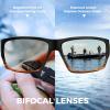 imageKastKing Estero Polarized SunglassesBiFocal x15x20x25 MagnificationsWrap Frame Sport Reader Sunglasses for MenampampWomenBlackDemi Frame smoke Lens