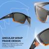 imageKastKing Estero Polarized SunglassesBiFocal x15x20x25 MagnificationsWrap Frame Sport Reader Sunglasses for MenampampWomenBlackDemi Frame smoke Lens