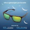 imageKastKing FlatRock Polarized Sport Sunglasses for Men and Women Ideal for Driving Fishing Cycling Running UV ProtectionFrame Gloss DemiLens Brown  Chartreuse Mirror