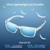 imageKastKing FlatRock Polarized Sport Sunglasses for Men and Women Ideal for Driving Fishing Cycling Running UV ProtectionFramegloss Tal Light Blue Lens Smoke  Ice Blue Mirror