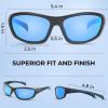 imageKastKing Hiwassee Polarized Sport Sunglasses for Men and Women Wrap Sunglasses for Fishing Cycling and RunningUV ProtectionFrame Matt Blackout  Lens Ice Mirror