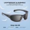 imageKastKing Hiwassee Polarized Sport Sunglasses for Men and Women Wrap Sunglasses for Fishing Cycling and RunningUV ProtectionFrame Matt Smoke Crystal  Lens Smoke