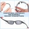 imageKastKing Hiwassee Polarized Sport Sunglasses for Men and Women Wrap Sunglasses for Fishing Cycling and RunningUV ProtectionFrame Matt Smoke Crystal  Lens Smoke