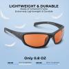 imageKastKing Hiwassee Polarized Sport Sunglasses for Men and Women Wrap Sunglasses for Fishing Cycling and RunningUV ProtectionFrame Matte BlackoutLens Copper