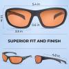 imageKastKing Hiwassee Polarized Sport Sunglasses for Men and Women Wrap Sunglasses for Fishing Cycling and RunningUV ProtectionFrame Matte BlackoutLens Copper