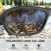 imageKastKing Hiwassee Polarized Sport Sunglasses for Men and Women Wrap Sunglasses for Fishing Cycling and RunningUV ProtectionFrame Matte Smoke CrystalLens Cobalt Mirror