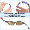 imageKastKing Hiwassee Polarized Sport Sunglasses for Men and Women Wrap Sunglasses for Fishing Cycling and RunningUV ProtectionFrame Matte Smoke CrystalLens Cobalt Mirror