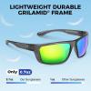 imageKastKing Huzzah Polarized Sport Sunglasses for Men and Women Ideal for Driving Fishing Cycling and RunningUV ProtectionFrame Gloss Smoke Crystal Lens Chartreuse Mirror