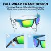 imageKastKing Huzzah Polarized Sport Sunglasses for Men and Women Ideal for Driving Fishing Cycling and RunningUV ProtectionFrame Gloss Smoke Crystal Lens Chartreuse Mirror