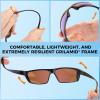 imageKastKing Huzzah Polarized Sport Sunglasses for Men and Women Ideal for Driving Fishing Cycling and RunningUV ProtectionFrame Gloss Tal Brown Lens Chartreuse Mirror