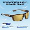 imageKastKing Huzzah Polarized Sport Sunglasses for Men and Women Ideal for Driving Fishing Cycling and RunningUV ProtectionFrame Gloss Tal Dark Olive Lens Green  Glod Mirror