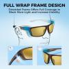 imageKastKing Huzzah Polarized Sport Sunglasses for Men and Women Ideal for Driving Fishing Cycling and RunningUV ProtectionFrame Gloss Tal Dark Olive Lens Green  Glod Mirror