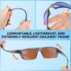 imageKastKing Huzzah Polarized Sport Sunglasses for Men and Women Ideal for Driving Fishing Cycling and RunningUV ProtectionFrame Gloss Tal Gray Lens Smoke  Blue Ocean Mirror