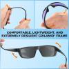 imageKastKing Huzzah Polarized Sport Sunglasses for Men and Women Ideal for Driving Fishing Cycling and RunningUV ProtectionFrame Matte Blackout Lens Smoke  Cobalt Mirror
