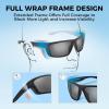 imageKastKing Huzzah Polarized Sport Sunglasses for Men and Women Ideal for Driving Fishing Cycling and RunningUV ProtectionFrame Matte Blackout Lens Smoke