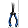 imageKastKing Intimidator Fishing Pliers Corrosion Resistant Polymer Coated Fishing Tools Tungsten Carbide Cutters Saltwater Resistant Fishing GearD7 Straight Nose