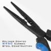 imageKastKing Intimidator Fishing Pliers Corrosion Resistant Polymer Coated Fishing Tools Tungsten Carbide Cutters Saltwater Resistant Fishing GearF9 Straight Nose