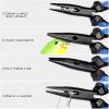 imageKastKing Intimidator Fishing Pliers Corrosion Resistant Polymer Coated Fishing Tools Tungsten Carbide Cutters Saltwater Resistant Fishing GearF9 Straight Nose