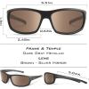imageKastKing Kateel Polarized Sport Sunglasses for Men and Women Ideal for Driving Fishing Cycling and RunningUV ProtectionD Frame Dark Gray MetallicLens Brown  Silver Mirror