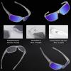 imageKastKing Kateel Polarized Sport Sunglasses for Men and Women Ideal for Driving Fishing Cycling and RunningUV ProtectionF Frame Gloss CrystalLens Smoke  Cobalt Mirror
