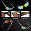 imageKastKing Kateel Polarized Sport Sunglasses for Men and Women Ideal for Driving Fishing Cycling and RunningUV ProtectionH Frame Gloss Tal BrownLens Brown  Chartreuse Mirror