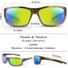 imageKastKing Kateel Polarized Sport Sunglasses for Men and Women Ideal for Driving Fishing Cycling and RunningUV ProtectionH Frame Gloss Tal BrownLens Brown  Chartreuse Mirror