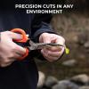 imageKastKing Paradox 45Inch Fishing Scissors Stainless Steel Precision Fishing Line Cutters With NonSlip Grip Protective Sheath and Neck Lanyard Small Scissors for Braided Fishing LineB 6 Braid Scissors