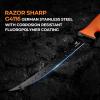 imageKastKing Paradox Fishing Tool Complete Fish Clean ampamp Prep Set 9quot Fillet Knife 9quot MultiPurpose Bait Shears and 12quot Honing Rod Durable Stainless Steel with NonSlip Handles and Custom SheathsDCombo Kit