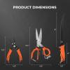 imageKastKing Paradox Fishing Tools Set Stainless Steel 9quot Bait Shears 75quot Angled Nose Pliers ampamp 9quot Fillet Knife with NonSlip Grips and Protective Sheaths