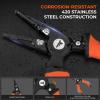 imageKastKing Paradox Fishing Tools Set Stainless Steel 9quot Bait Shears 75quot Angled Nose Pliers ampamp 9quot Fillet Knife with NonSlip Grips and Protective Sheaths