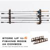 imageKastKing SafeGuard Fishing Rod Holder for Garage Wall or Ceiling Mounted Fishing Rod Rack Storage Organizer Fishing Pole Holder Holds 6 Rods or Combos in Less Than 18 InchesBlack  1 Packstore 6 fishing rods or combos