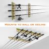 imageKastKing SafeGuard Fishing Rod Holder for Garage Wall or Ceiling Mounted Fishing Rod Rack Storage Organizer Fishing Pole Holder Holds 6 Rods or Combos in Less Than 18 InchesGreen  1 Packstore 6 fishing rods or combos