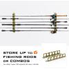 imageKastKing SafeGuard Fishing Rod Holder for Garage Wall or Ceiling Mounted Fishing Rod Rack Storage Organizer Fishing Pole Holder Holds 6 Rods or Combos in Less Than 18 InchesGreen  1 Packstore 6 fishing rods or combos