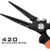 imageKastKing Speed Demon Pro Fishing Pliers 420 Stainless Steel Fishing Tools Saltwater Resistant Fishing Gear Tungsten Carbide Cutters Corrosion Resistant Coating SuperPolymer Grip HandlesD 85 Straight Nose