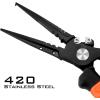 imageKastKing Speed Demon Pro Fishing Pliers 420 Stainless Steel Fishing Tools Saltwater Resistant Fishing Gear Tungsten Carbide Cutters Corrosion Resistant Coating SuperPolymer Grip HandlesB 85 Split Ring Nose