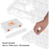 imageKastKing Tackle Boxes Plastic Box Plastic Storage Organizer Box with Removable Dividers  Fishing Tackle Storage  Box Organizer  2 Packs 4 Packs Tackle Trays  Parts BoxFour 3600 Tray Size 108x725x165