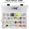 imageKastKing Tackle Boxes Plastic Box Plastic Storage Organizer Box with Removable Dividers  Fishing Tackle Storage  Box Organizer  2 Packs 4 Packs Tackle Trays  Parts BoxTwo 3700 Tray Size 14x875x175