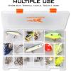 imageKastKing Tackle Boxes Plastic Box Plastic Storage Organizer Box with Removable Dividers  Fishing Tackle Storage  Box Organizer  2 Packs 4 Packs Tackle Trays  Parts BoxFour 3600 Tray Size 108x725x165